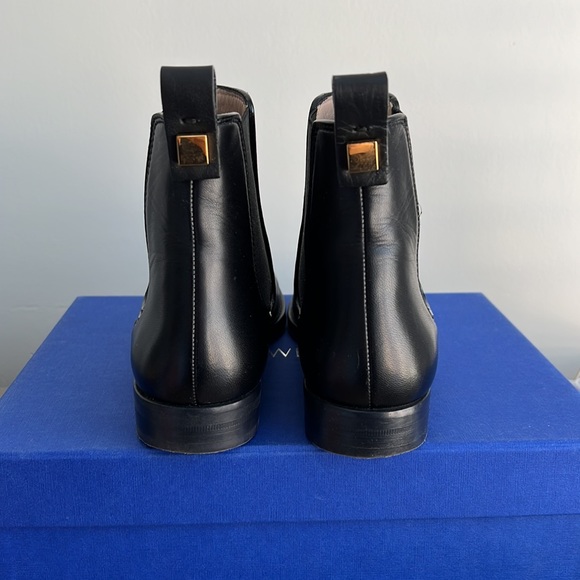 Stuart Weitzman Atom Boots Black Leather size 7.5 like-new condition - Picture 3 of 7